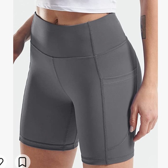 Pants - Grey High Waist Yoga Shorts for Women Naked Feeling Workout Running Biker Shorts